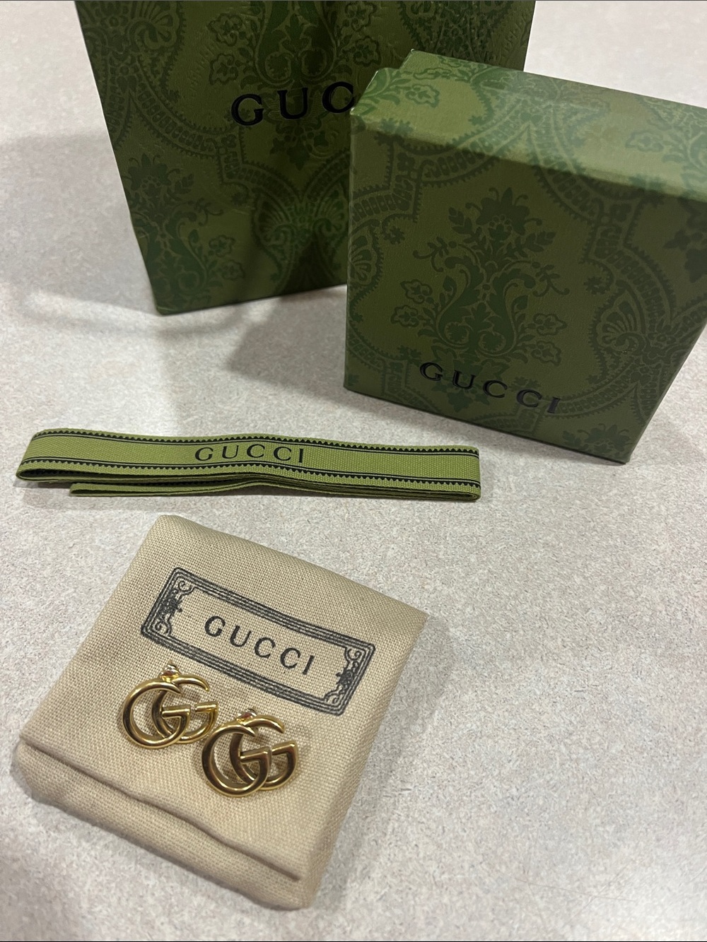 Designer inspired Gold Double G Cuff Links